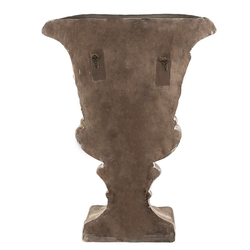 Clayre & Eef Vaso da parete 76 cm Beige Materiale ceramico Semicerchio