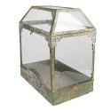 Clayre & Eef Decoratie Kweekkastje  33x21x36 cm Groen Metaal Glas GARDEN