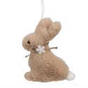 Clayre & Eef Osteranhänger Kaninchen 10 cm Braun Baumwolle