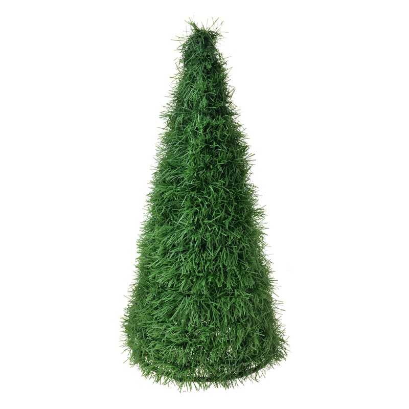 Clayre & Eef Christmas Decoration Christmas Tree Ø 21x50 cm Green Plastic