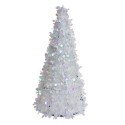 Clayre & Eef Decorazione di Natalizie Albero di Natale Ø 21x50 cm Bianco Plastica