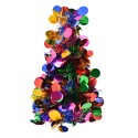 Clayre & Eef Christmas Decoration Christmas Tree Ø 12x27 cm Silver colored Plastic