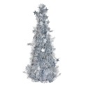 Clayre & Eef Décoration de Noël Sapin de Noël Ø 18x46 cm Couleur argent Plastique