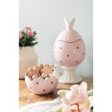 Clayre & Eef Decorative Bowl Egg 13x12x10 cm Pink Ceramic