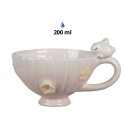 Clayre & Eef Cup and Saucer 200 ml Pink Ceramic Rabbit
