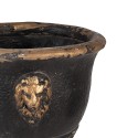 Clayre & Eef Pot de fleurs Ø 33x42 cm Marron Noir Matériau céramique