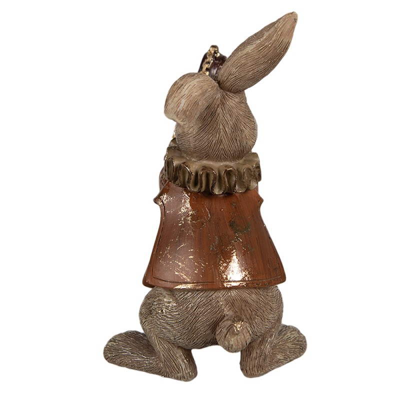 Clayre & Eef Figurine Rabbit 13 cm Brown Polyresin