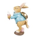 Clayre & Eef Figurine Rabbit 30 cm Brown Blue Polyresin