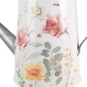 Clayre & Eef Decorative Watering Can 36x17x25 cm White Metal Flowers