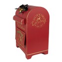 Clayre & Eef Buca delle lettere 24x18x36 cm Rosso Metallo Merry Christmas