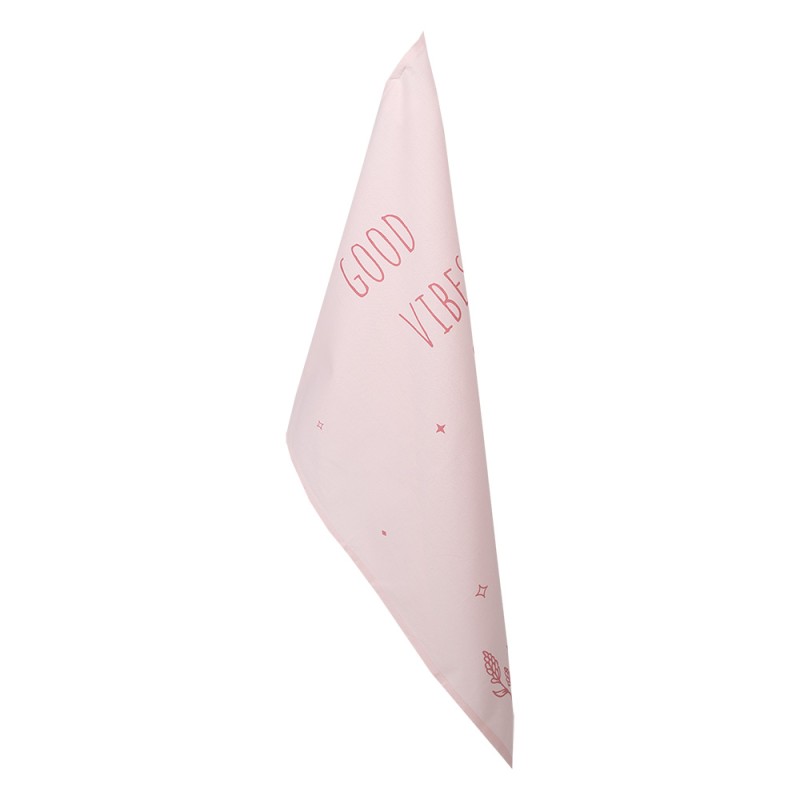 Clayre & Eef Torchon 47x70 cm Rose Coton Fleurs