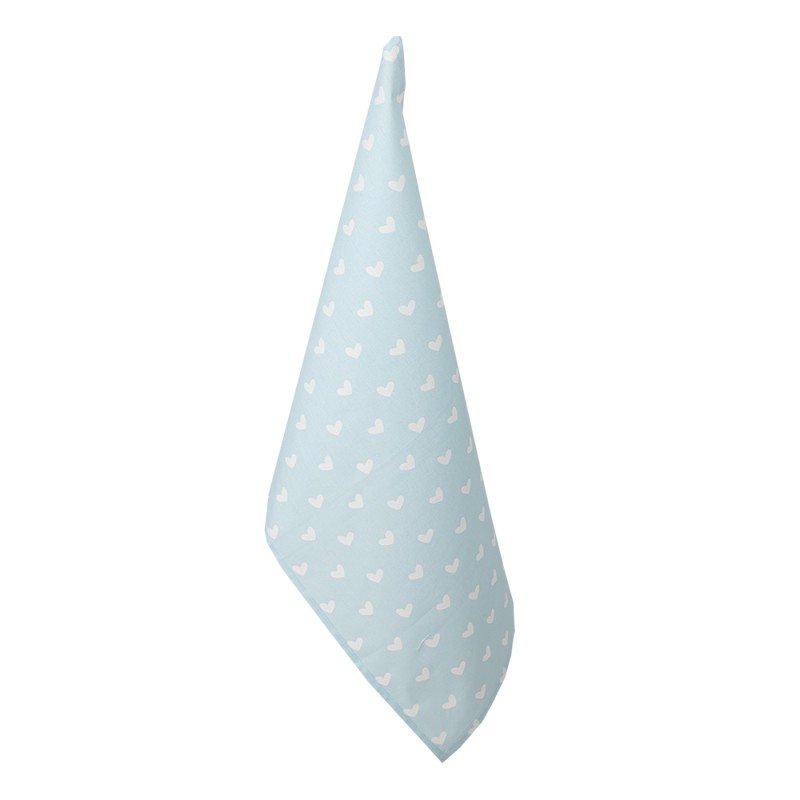 Clayre & Eef Tea Towel  47x70 cm Blue Cotton Hearts