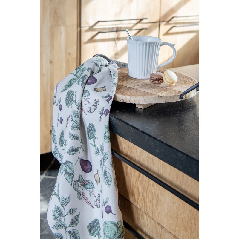 Clayre & Eef Tea Towel  47x70 cm Beige Cotton Vegetables