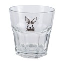 Clayre & Eef Wasserglas 200 ml Transparant Glas Kaninchen