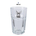 Clayre & Eef Water Glass 300 ml Transparent Glass Rabbit