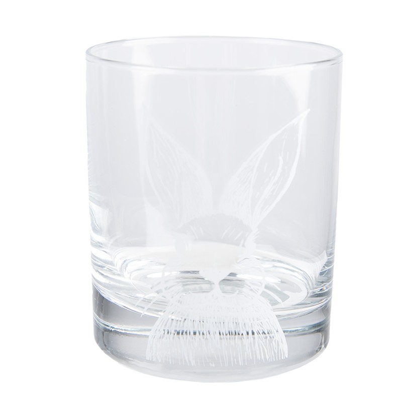 Clayre & Eef Wasserglas 300 ml Transparant Glas Kaninchen