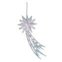 Clayre & Eef Weihnachtsanhänger Stern 15 cm Silberfarbig Kunststoff