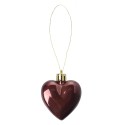 Clayre & Eef Christmas Bauble Set of 8 Heart 5 cm Multicoloured Plastic Heart-Shaped