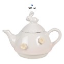 Clayre & Eef Tea for One 500 ml Rose Céramique Lapin