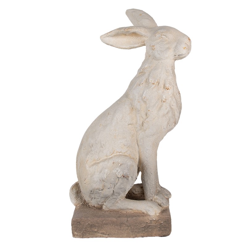 Clayre & Eef Figurine décorative Lapin 55 cm Gris Matériau céramique