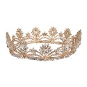 Clayre & Eef Headband for Women Crown Ø 15x6 cm Gold colored Metal Round