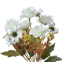 Clayre & Eef Fiore artificiale 29 cm Bianco Plastica