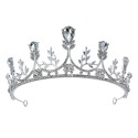 Clayre & Eef Fascia per capelli da donna Corona Ø 14x6 cm Color argento Metallo