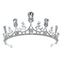 Clayre & Eef Bandeau pour femmes Couronne Ø 14x6 cm Couleur argent Métal