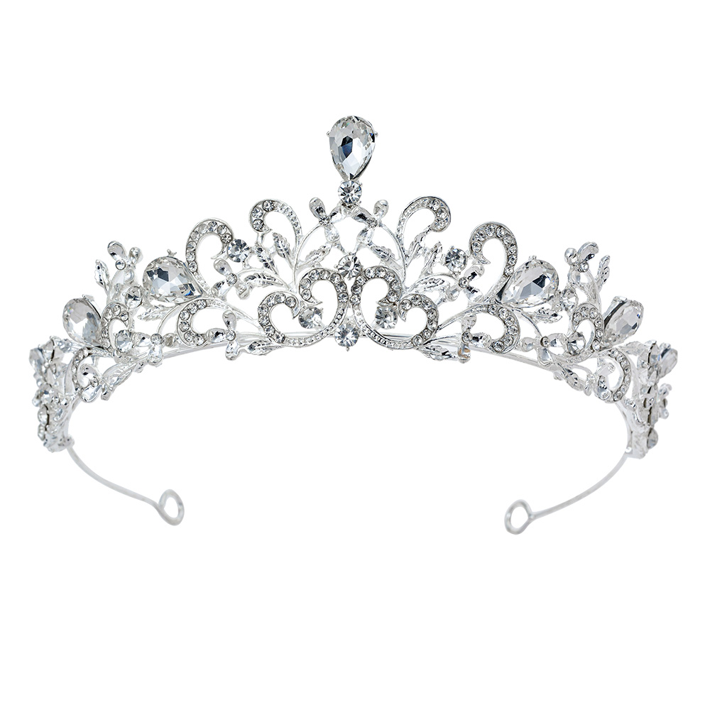 Clayre&Eef Hoofdband Vrouwen KroonØ 14x5 cm Zilverkleurig Metaal afbeelding