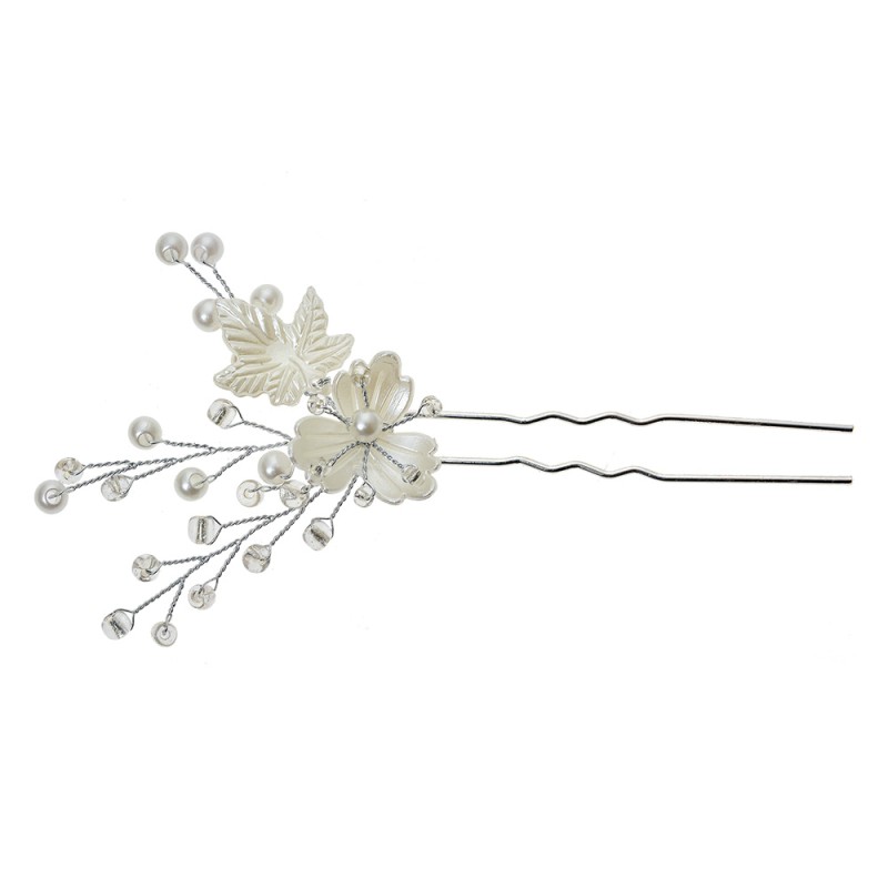 Clayre & Eef Barrette à cheveux 11 cm Couleur argent Métal