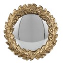 Clayre & Eef Bolle spiegel  19 cm Goudkleurig Kunststof Glas Rond