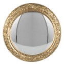 Clayre & Eef Bubble mirror Ø 26cm Gold colored Plastic Glass Rectangle