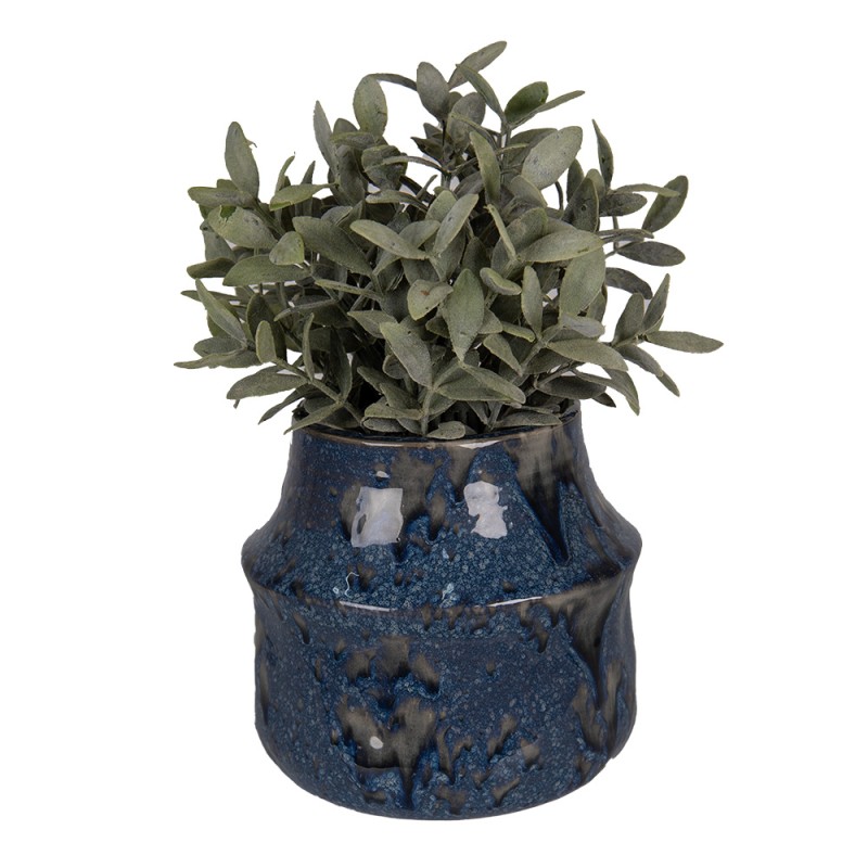 Clayre & Eef Planter Ø 15x13 cm Blue Ceramic