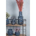 Clayre & Eef Pot de fleurs Ø 15x13 cm Bleu Céramique