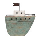Clayre & Eef Modello decorativo Barca 23 cm Verde Legno Ferro