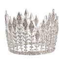Clayre & Eef Headband for Women Crown Ø 7x6 cm Silver colored Metal Round