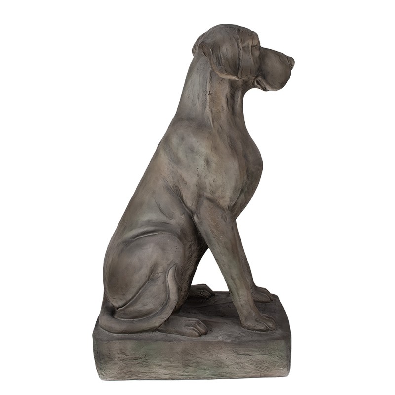 Clayre & Eef Beeld Hond 73 cm Grijs Keramisch materiaal