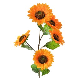 Clayre & Eef Artificial Flower Sunflower 99 cm Yellow Plastic