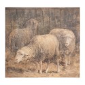 Clayre & Eef Peinture 50x3x50 cm Marron Toile Mouton