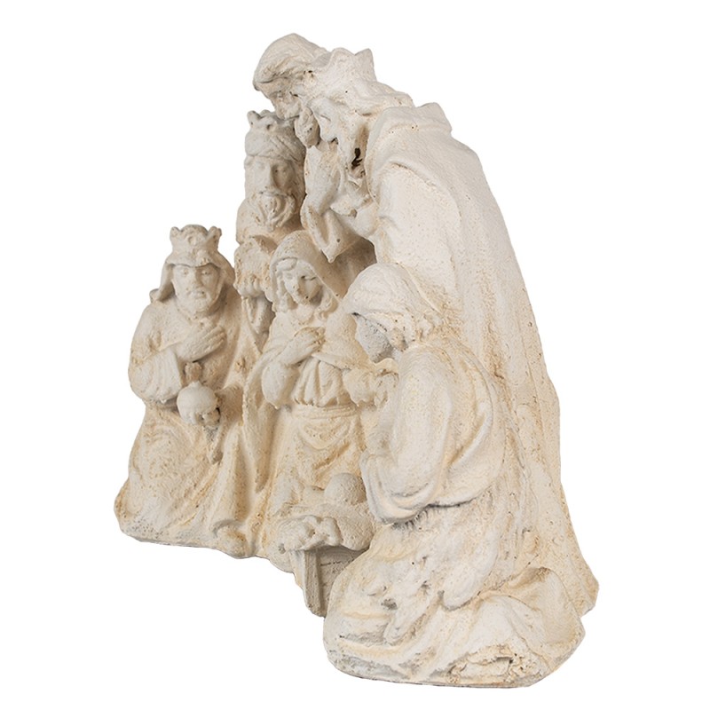 Clayre & Eef Figur Krippe 42x19x32 cm Beige Keramikmaterial