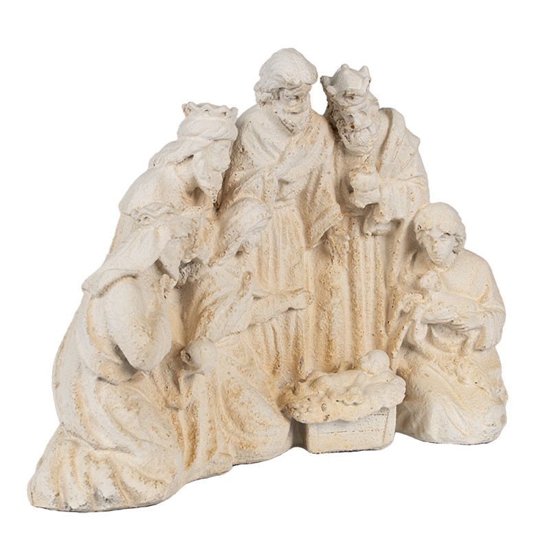 Clayre & Eef Statuetta Presepe 42x19x32 cm Beige Materiale ceramico