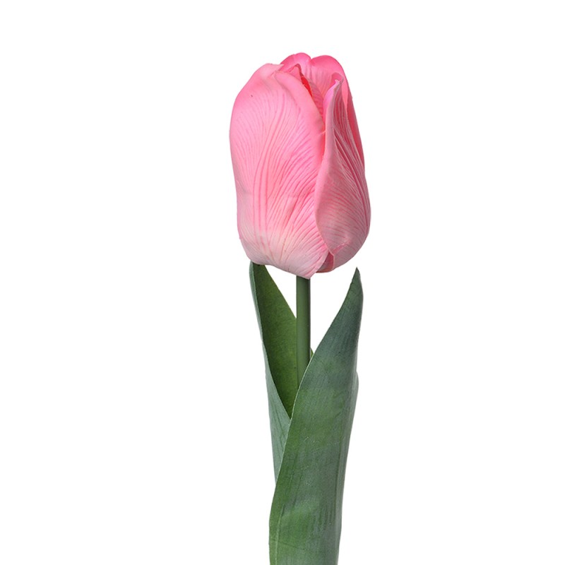 Clayre & Eef Fiore artificiale Tulipano 50 cm Rosa Plastica