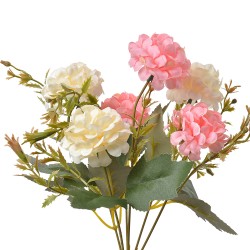 Clayre & Eef Kunstblume 28 cm Rosa Beige Kunststoff