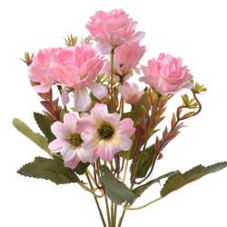 Clayre & Eef Fleur artificielle 29 cm Rose Plastique
