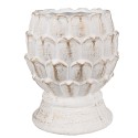 Clayre & Eef Pot de fleurs Ø 15x18 cm Blanc Beige Pierre