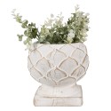 Clayre & Eef Pot de fleurs Ø 18x17 cm Blanc Pierre