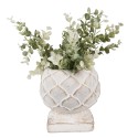 Clayre & Eef Pot de fleurs Ø 14x14 cm Blanc Pierre