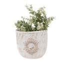 Clayre & Eef Pot de fleurs Ø 17x14 cm Blanc Pierre