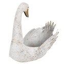 Clayre & Eef Plant Holder Swan 44x26x43 cm White Metal