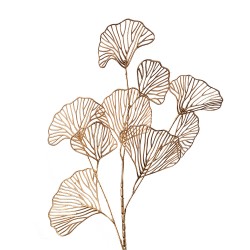 Clayre & Eef Kunstblume 65 cm Goldfarbig Kunststoff